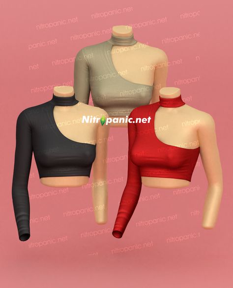 1 Shoulder Top for The Sims 4 Sims 4 Cc One Shoulder Top, The Sims 4 Accessory Top, Sims 4 Sleeveless Top, Sims 4 Sheer Top, Sims 4 Off Shoulder Top, Off Shoulder Shirt, Normal Map, One Shoulder Top, Shoulder Tops