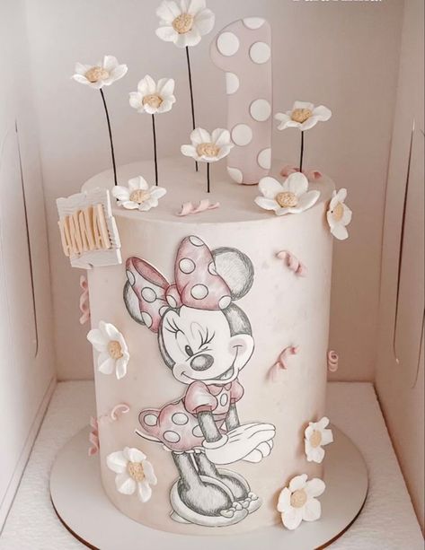 Birthday Cake For 1 Year, Γενέθλια Mickey Mouse, Twodles Birthday, Minnie Mouse Birthday Party Decorations, Minnie Mouse Birthday Decorations, 2nd Birthday Party For Girl, Minnie Mouse Birthday Cakes, Disneyland Birthday, Idee Babyshower