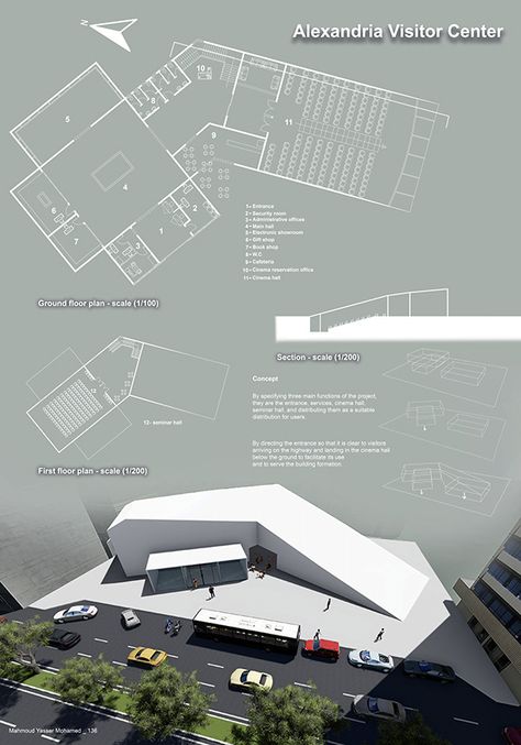 Visitor Center Architecture, Visitor Center Design, Architect Portfolio Design, Underground Building, Opera House Architecture, Cubes Architecture, Resort Design Plan, Alexandria City, Tourist Center