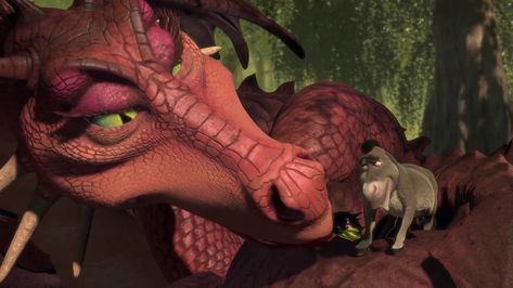 But there's one question about the Shrek movies that still haunts me to this day: How the HECK did Donkey and Dragon procreate??! Donkey And Dragon, Shrek Dragon, Dragon Makeup, Shrek Costume, Frank Welker, Punk Disney Princesses, Princess Fiona, Dragon Tail, Mulan Disney