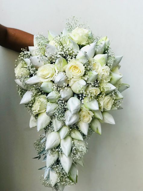 Dried flower bridal bouquet