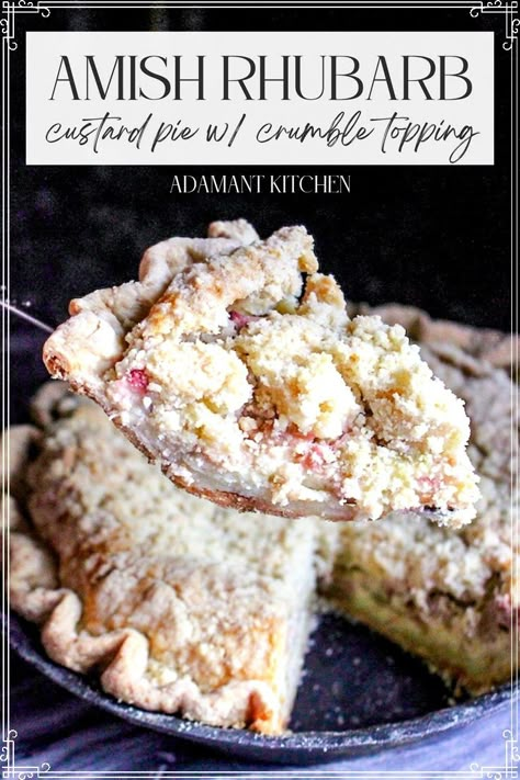 Custard Pie Recipes, Rhubarb Ideas, Easy Rhubarb Recipes, Rhubarb Custard Pie, Rhubarb Rhubarb, Rhubarb Custard Pies, Rhubarb Recipes Pie, Rhubarb Custard, Rhubarb Desserts