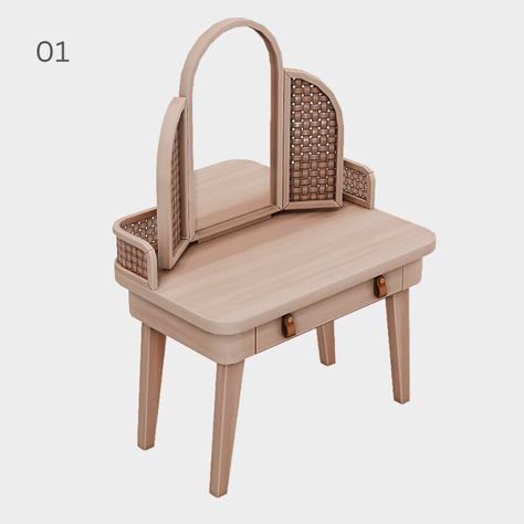 f a r f a l l a ♡ Sims 4 Dressing Table Cc, Sims Cc Vanity, Sims4 Vanity, Vanity Table Sims 4 Cc, Sims 4 Vanity Table, Sims 4 Desk Cc, Sims 4 Cc Vanity, Sims 4 Vanity Cc, Ts4 Bedroom