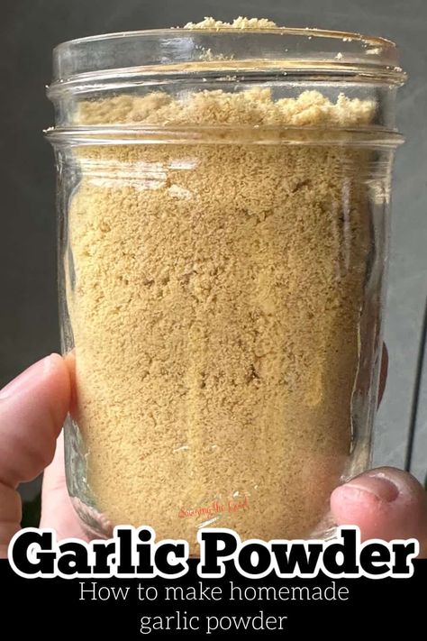 Garlic Powder (How to Make Homemade) - Savoring The Good® How To Make Garlic Powder At Home, Garlic Powder Recipe, Stockpile Pantry, Homemade Garlic Powder, Dehydrating Recipes, Homemade Ingredients, Flavored Butters, Healthy Ground Beef, Ground Beef Dishes