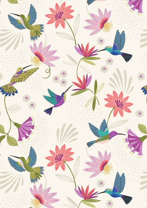 Hummingbird Colors, Hummingbird Wallpaper, Hummingbird Pattern, Work Trip, Blue Crafts, Tiny Bird, Fabric Pictures, Cotton Quilting Fabric, Coordinating Fabrics