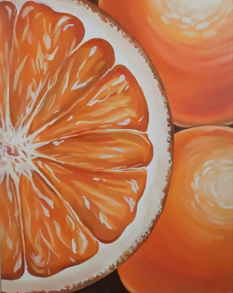 Kitchen Painting Art, Oil Painting Realism, Realistic Flower Drawing, Drink Painting, Painting Realism, Tiny Paintings, Juicy Orange, Art Alevel, Realistic Oil Painting