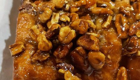 Chewy Nutty Squirrel Bars – Life with Janet Crostini Toppings, Candy Brownies, Appetizer Sandwiches, Whipped Frosting, The Munchies, Walnut Cake, Homemade Holiday, Homemade Caramel, Bar Cookies