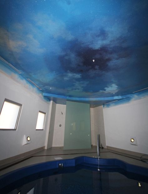 Sky Ceiling Mural, Night Sky Ceiling, Ceiling Room, Ceiling Mural, Bathroom Mural, Sky Ceiling, Ceiling Painting, Night Sky Painting, Ceiling Murals