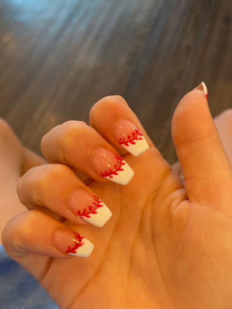 Baseball Nails, Baseball Numbers, Baseball Girlfriend, Starbucks Recipes, Acrylic Nails Coffin Short, Gem Nails, Acrylic Nails Coffin, Nails Coffin, Cute Nail Designs