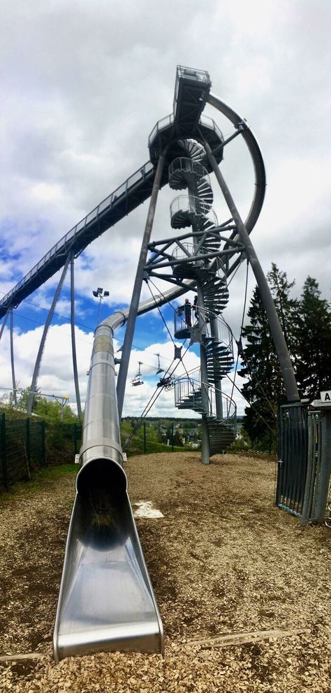 Giant Slide At A Playground In Germany