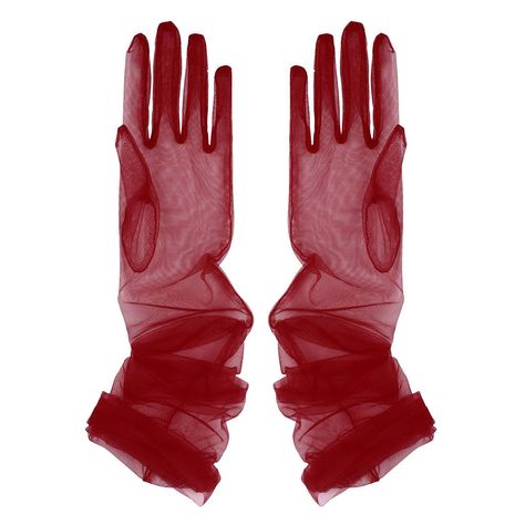 Tulle Gloves, Png Clothes, Goth Outfit, Tulle Material, Red Gloves, Gloves Fashion, Wedding Gloves, Bridal Gloves, Fingers Design