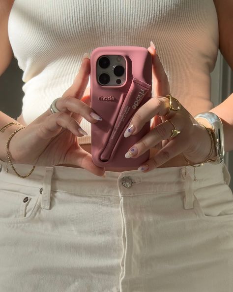 favorite accessory for summer 🍹🍰🍑👙 #rhodeskin #rhodephonecase #aesthetics #coquette #pinterestgirl #pinterestaesthetic #viralbeauty #itgirl #softgirlaesthetic #girlygirl #itgirlaesthetic #summercolors Rhode Aesthetic, Golden Jewellery, Iphone Case Collection, Cute Birthday Pictures, Softgirl Aesthetic, Iphone Cases Cute, Iphone Aesthetic, Golden Jewelry, Girly Accessories