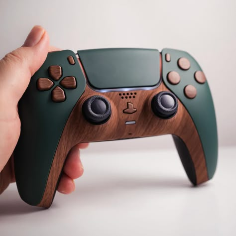 Some more earth tones. #ps5games #ps5controller #ps5 #playstation5 #playstation5games #playstation5controller #ps #ps4 #ps2 #earthtones #cozygaming Ps5 Setup, Custom Ps5 Controller, Gaming Room Setup Ideas, Nerdy Decor, Aesthetic Gaming, Custom Controller, Gaming Desk Setup, Gaming Space, Playstation Controller