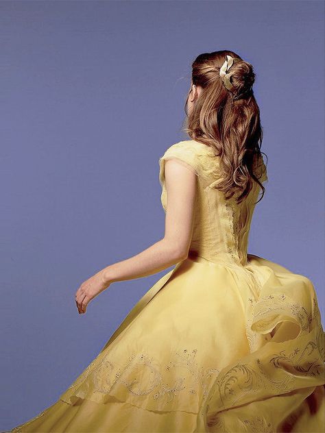 Belle Inspired Hair, Emma Watson Belle Hair, Princess Belle Hairstyle, Emma Watson Belle Dress, Emma Watson Beauty And The Beast Hair, Belle Makeup, Emma Watson Hair, Beauty And The Beast 2014 Dresses, Belles Dress Beauty And The Beast 2017