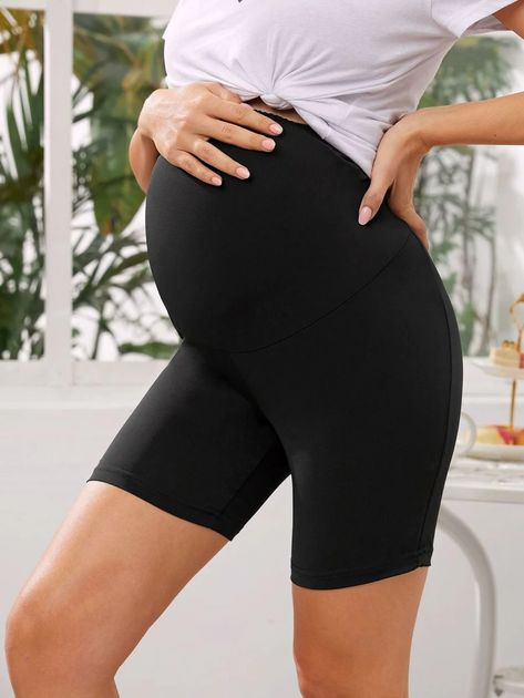 Maternity Workout Clothes, Maternity Shorts Outfit, Casual Maternity Outfits, Summer Maternity Fashion, Shein Maternity, Cute Maternity Outfits, Stylish Maternity Outfits, Fall Maternity, Casual Maternity