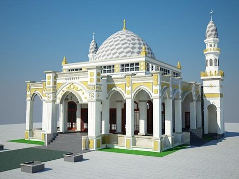 30 Model Masjid Minimalis Dengan Model Masjid Modern dari Seluruh Dunia Modern Mosque, Islamic Quotes About Life, Mosque Design Islamic Architecture, Mosque Design, Beach House Exterior, Entrance Gates Design, Classic House Design, Front Elevation Designs, Asian Architecture