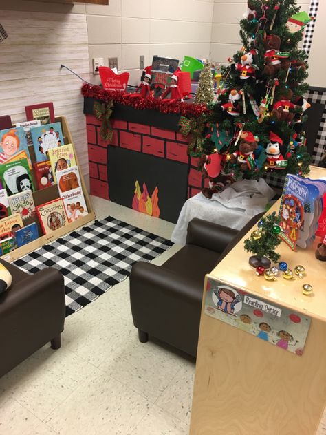 Dramatic Play Centers Winter, Grinch Dramatic Play, Dramatic Play Fireplace, Ski Lodge Dramatic Play, Winter Dramatic Play Kindergarten, Preschool Christmas, Grinch Christmas, Christmas Classroom, Dramatic Play