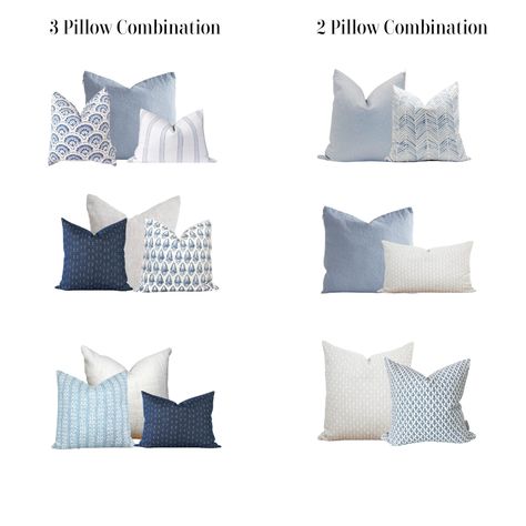 High End Looking Throw Pillows for Less! Blue Throw Pillows Set, Blue Throw Pillows Amazon, Blue And Cream Throw Pillows, Modern Coastal Couch Pillows, Light Blue Pillows On Couch, Living Room Pillows Mixing Patterns, Blue Couch Throw Pillows, Coastal Pillows On Sofa, Blue Pillows On Couch