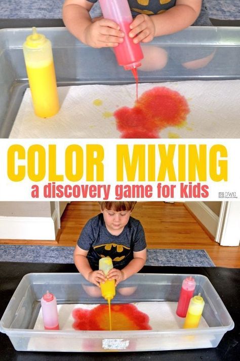 Color Games For Toddlers, Sensory Table Ideas, Game For Preschoolers, Language Development Activities, Preschool Sensory, Ideas For Preschoolers, Infant Lesson Plans, Color Wars, Sensory Diet