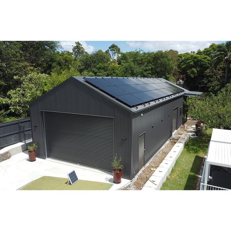 The Ultimate Multi-Purpose Shed! 🦾 This beauty isn’t just a car garage; it’s a fully-equipped photography studio, a productive office space, and it’s completely off-grid thanks to its sleek solar panels. Dimensions: 18L x 7W x 3.5H Colour: Monolith Amazing work from our Totalspan Toowoomba team! Who can? Totalspan! Productive Office, Off Grid, Car Garage, Photography Studio, A Car, Solar Panels, Studio Photography, Office Space, Shed