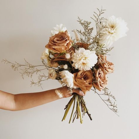 Earth Tone Wedding, Neutral Wedding Flowers, Bouquet Rose, Earthy Wedding, Bridal Bouquet Fall, Boho Bouquet, Brown Wedding, Fall Wedding Bouquets, Fall Wedding Flowers