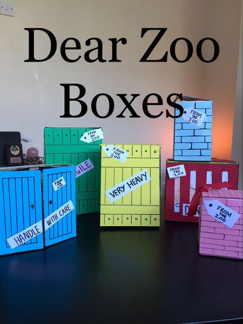 Dear Zoo Sensory Activities, Dear Zoo Story Sack, Book Week Activities For Babies, Story Sack Ideas, Dear Zoo Party, Dear Zoo Book, Dear Zoo Activities, Story Baskets, Story Sacks