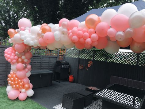 Outdoor Canopy, Balloon Arrangements, Canopy Outdoor, Canopy Tent, Balloon Garland, White Rose Gold, Balloon Decorations, White Rose, 2nd Birthday