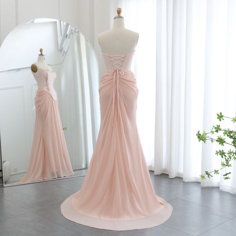 SS220 Blush Pink Handmade Draped Chiffon Mermaid Evening Dresses Corset Beaded Wedding Formal Party Bridesmaid Dress Yellow Evening Dresses, Dresses Corset, Silver Evening Dress, Grey Evening Dresses, Purple Evening Dress, Champagne Evening Dress, Gold Evening Dresses, Green Evening Dress, Girls Dress Shop