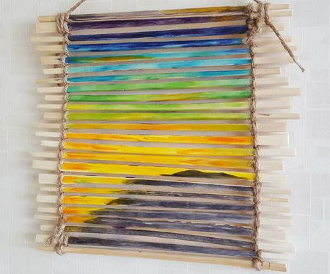 Chopstick Painting Chopsticks Crafts, Art Camp Projects, Using Chopsticks, Toddler Arts And Crafts, School 2017, Art Camp, Kids Crafting, Recycled Jewelry, Diy Crafts Hacks