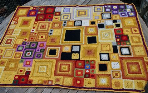 Manta Crochet, Granny Square Blanket, Crochet Throw, Square Patterns, Crochet Square, Yarn Projects, Crochet Squares, Crochet Granny, Learn To Crochet