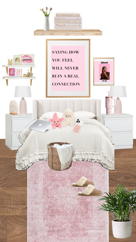 Cozy girly bedroom🩷 Pink Bedroom, New Room, How Are You Feeling, Bedroom, Pink