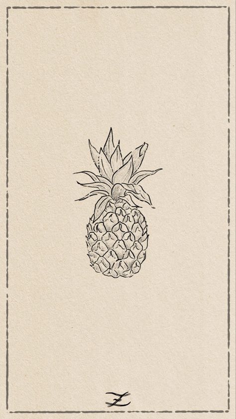 Coconut Tattoo Design, Pina Colada Tattoo, Small Pineapple Tattoo, Pineapple Tattoo Ideas, Pineapple Doodle, Pinapple Tattoos, Small Colorful Tattoos, Couples Tattoo, Bolt Tattoo