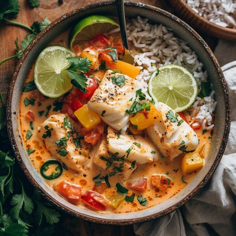 Fish Stew Recipes, Coconut Fish, Quick Delicious Meals, Sauteed Greens, Seafood Stew, Fish Stew, Beef And Potatoes, Chicken Sweet Potato, Recipes Appetizers And Snacks