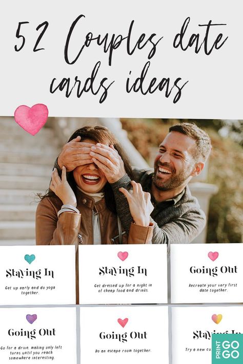 52 Couple Date Card Ideas for Going Out and Staying In Date Idea Cards, Paper Anniversary Ideas, Date Night Invite For Husband, Date Night Ideas Married Couples, Romantic Date Night Ideas For Married Couples, Free Printable Date Night Cards, Date Night Activities, Fun Date Night Ideas For Married Couples, Cheap Date Night Ideas