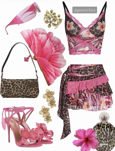 Mexico Pink Aesthetic, Tropical Outfit, Outfits 2000s, High Fashion Outfits, Eve Outfit, Pink Outfits, 2000s Fashion, Lookbook Outfits, Festival Outfits