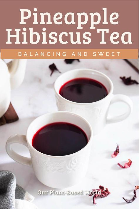 Experience the tropical magic of Pineapple Hibiscus Tea! 🍍☀ Bursting with flavor and health benefits, this unique blend is a must-try. Say 'Aloha!' to your new favorite drink and let the sunshine in! 🌺 Pineapple Hibiscus Tea, Cranberry Hibiscus Tea, Benefits Of Hibiscus Tea, Hibiscus Tea Blend Recipe, Fresh Hibiscus Flower Tea, Workout Smoothie Recipes, Quick Vegan Dinner Recipes, Vegan Cocktails, Pineapple Tea