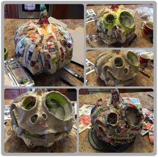 Halloween Paper-Mache Pumpkins : 19 Steps (with Pictures) - Instructables Paper Mache Projects Halloween, Creepy Diy, Paper Mache Pumpkins, Pumpkin Cutouts, Halloween Decor Diy, Halloween Props Diy, Casa Halloween, Homemade Halloween Decorations, Creepy Halloween Decorations