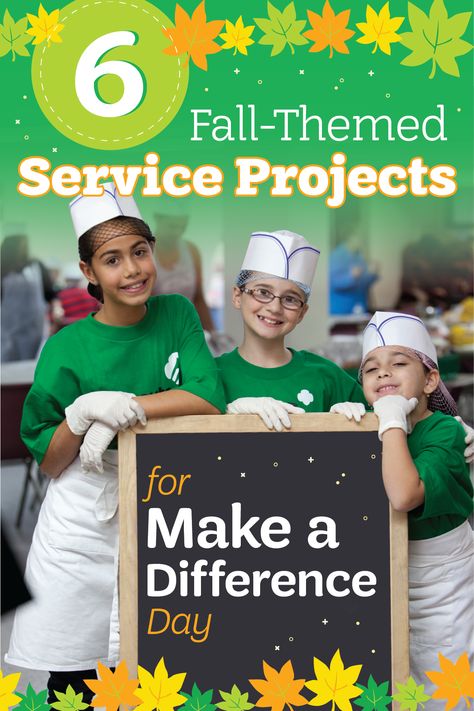 Fall Community Service Ideas, November Service Projects, Thanksgiving Community Service Ideas, Creative Community Service Ideas, Girl Scout Friendsgiving Ideas, October Girl Scout Meeting Ideas, Community Service Ideas For Kids, Girl Scout Friendsgiving, Thanksgiving Service Projects