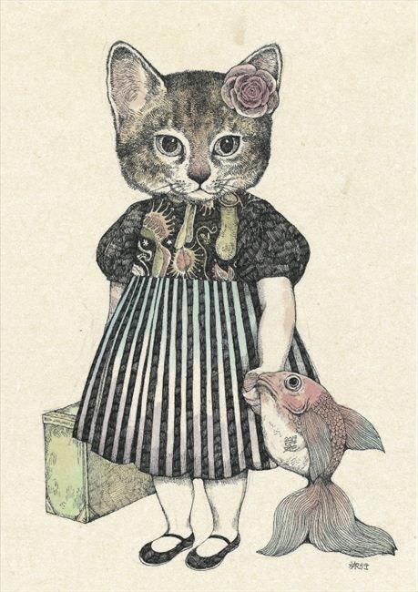 Higuchi Yuko Higuchi Yuko, Yuko Higuchi, Nursery Illustration, Animal Art Prints, Baby Illustration, Fairytale Fantasies, Magic Realism, Art Folder, Magical Art