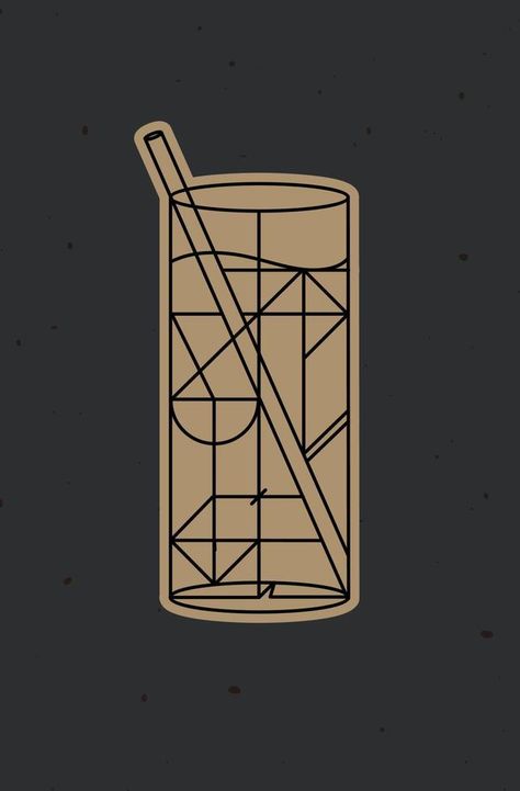 Art deco cocktail mojito drawing in line style on dark background Mojito Drawing, Nye 2024, Art Deco Vector, 30th Birthday Themes, Art Deco Cocktail, Art Deco Lines, Vector Animation, Leeds Castle, Background Dark