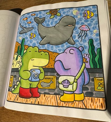 Coco Wyo Comfy Days, Comfy Days Coloring Book Finished, Comfy Days Coloring Book, Jade Summer Coloring Pages, Coloring Reference, Coco Wyo, Marker Coloring, Friends Book, Ipad Drawing