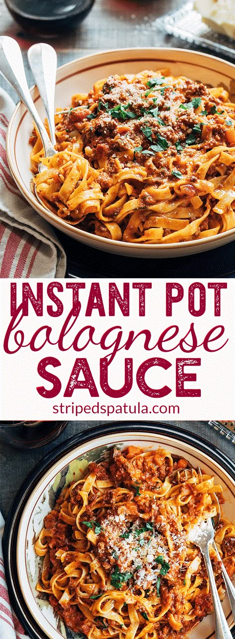 Instant Pot Bolognese Sauce, Instant Pot Bolognese, Bolognese Sauce Recipe, Pasta And Sauce, Resep Pasta, Sauce Bolognaise, Pasta Food Recipes, Instant Pot Pasta, Recipe Instant Pot