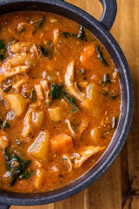 Hearty Italian Chicken and Autumn Veggie Soup | thecozyapron.com Savory Soups, Veggie Soup, Soup And Stew, Italian Chicken, Soup And Sandwich, Hearty Soups, Delicious Soup, Stew Recipes, Simple Pleasures