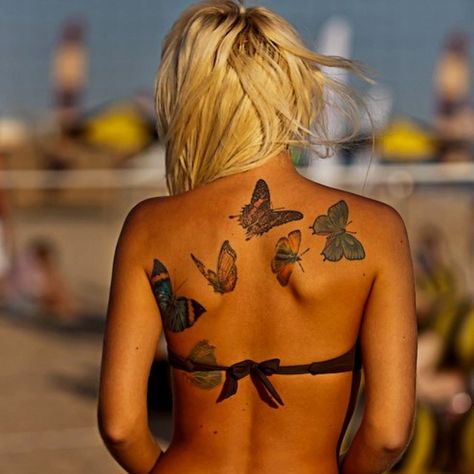 is it bad to get the exact same tattoo as someone else...? Tattoo Son, Back Tattoos, Tattoo Designs For Women, Skin Art, Love Tattoos, Tattoo You, Pretty Tattoos, A Butterfly, Beautiful Tattoos