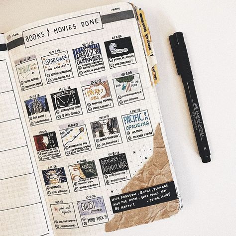 Are you looking for creative movie tracker spreads for your bullet journal? I've rounded up 27 bullet journal movie trackers. Organized Ideas, Habit Tracker Ideas, Movie Tracker, Tracker Ideas, Habit Tracker Bullet Journal, Album Journal, Bullet Journal Printables, Diary Ideas, Bullet Journal Art