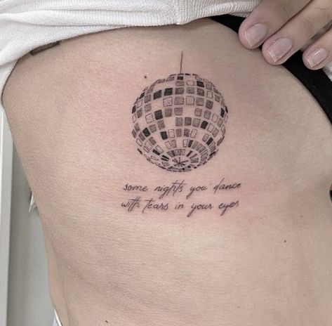 Some Nights You Dance With Tears, Tears Dry On Their Own Tattoo, Dancing In The Sky Tattoo, Fade Into You Mazzy Star Tattoos, The Night We Met Tattoo, Spotify Tattoo, Tattoos Inspired By Songs, Night Tattoo Ideas, Dancing Tattoo