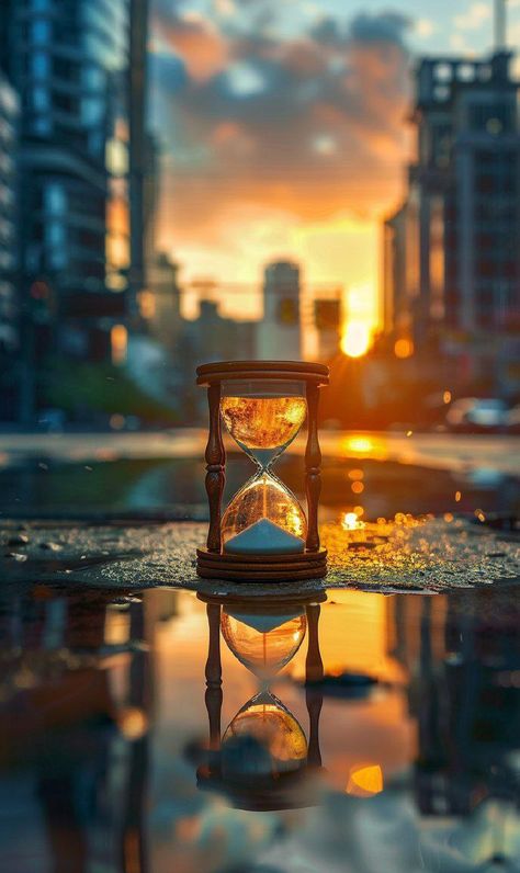 Prompt 👉Hourglass sitting on a puddle of water, painting, romance, sunrise light, gettyimages, beautiful wallpaper, watch photo, marc adamus, very beautiful photo against blurred urban high-rise buildings, beautiful sunny day, reflection in a puddle, the city is reflected in the glass of the clock, late evening, UHD 8K, river of time, it goes into eternity, amazing photo, clock, turnover, day - time, beautiful image 👉 if Like, please Follow and Share AI Graphics Studio 👇Contact on WhatsAPP: ... Time Pictures Clock, Hour Glass Images, Hourglass Aesthetic, Sand Clock Aesthetic, Hourglass Running Out Of Time, Magical Hourglass Art, Puddle Of Water, Clock Aesthetic, Wallpaper Watch