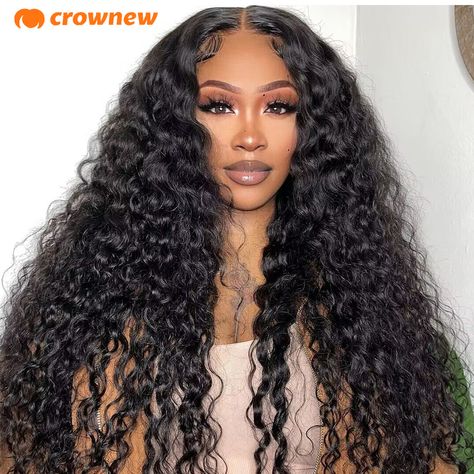 Deep Wave Closure Wig, Curly Glueless Wig, Deep Wave Lace Front Wigs, Lace Front Human Hair, Frontal Wig, Human Hair Wig, Hair Lace, Hd Lace, Lace Frontal Wig