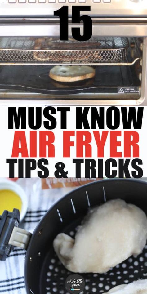 tips for an air fryer Pinterest pin Air Fryer Recipes Ninja Xl, Air Fryer Basics, Air Fryer Tips And Tricks, Ninja Xl Air Fryer Recipes, Easy Air Fryer Dinner Recipes, Air Fryer Xl Recipes, Air Fryer Hacks, Air Fryer Recipes Uk, Air Fryer Snacks