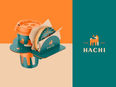 Hachi - Coffee Branding 01 by Guilherme Vissotto Brand Guidelines Design, Visuell Identitet, Coffee Shop Branding, Logos Retro, Brand Identity Guidelines, Bakery Branding, Cafe Branding, Coffee Brand, Food Branding